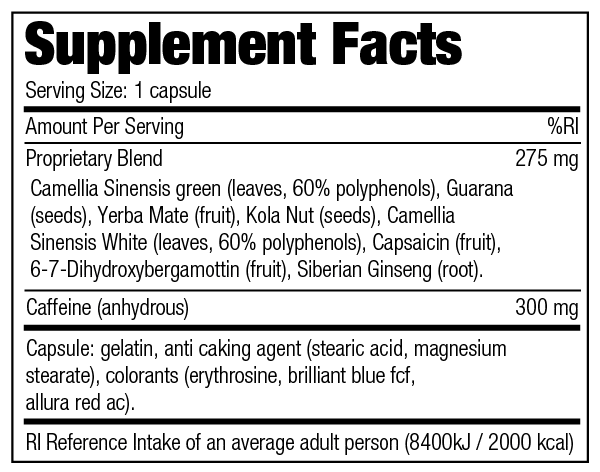 Stacker 3 XPLC - Supplement Facts